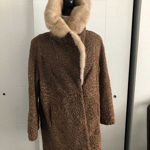 Flapper Era, Roaring 20s 1924 Persian Lamb and Mink Wrap Coat size M - Picture 4 of 10